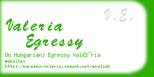 valeria egressy business card